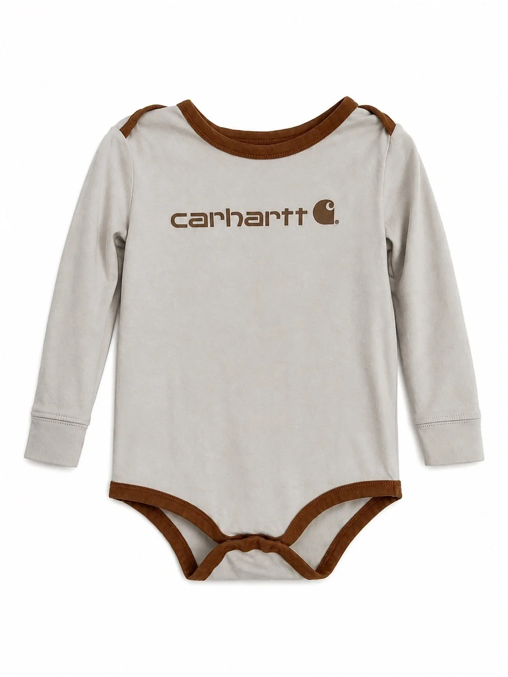Carhartt Long Sleeve Bodysuit 24M Neutral Workwear Baby